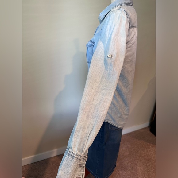 J.Crew Chambray Button Down Collared Shirt - Picture 3 of 6